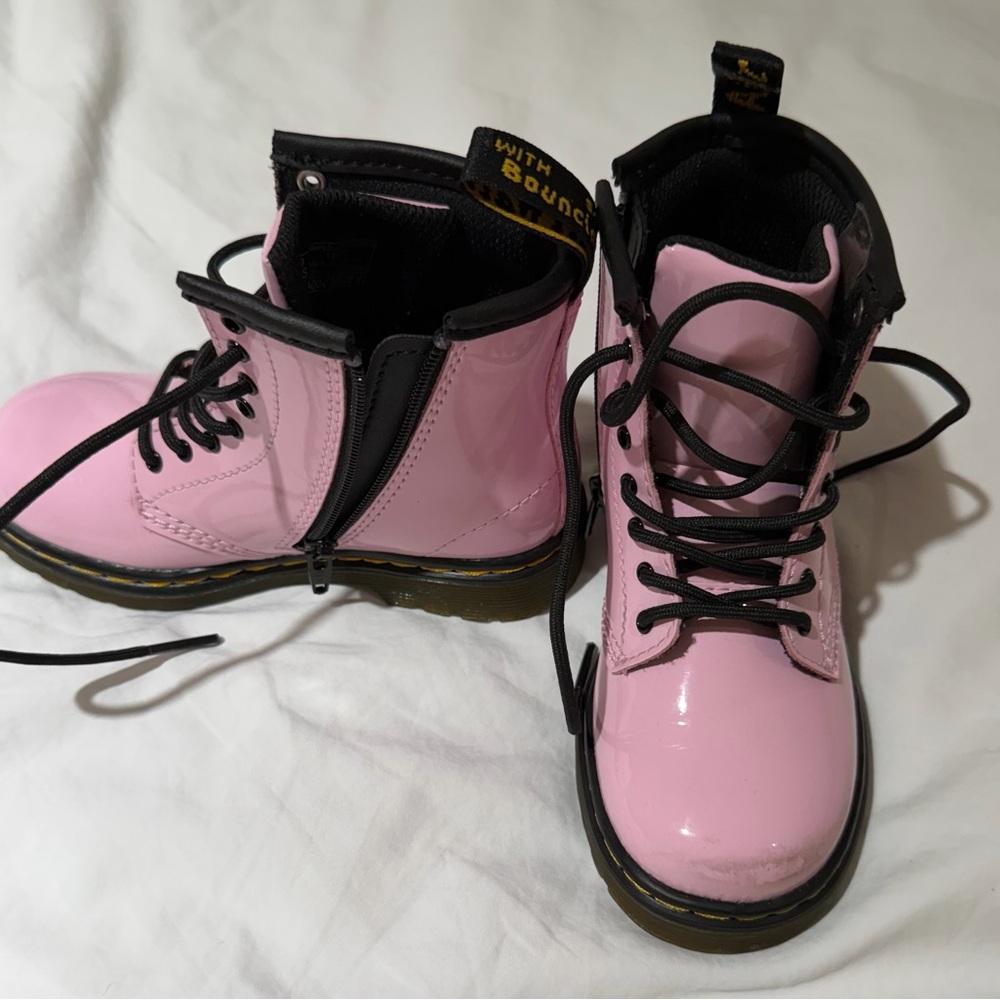 Dr. Martens Black and Pink Boots